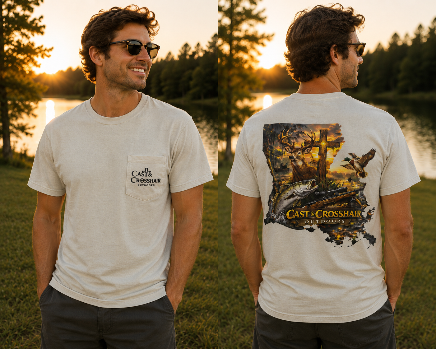 Crosshair Outdoors Comfort Colors Original Pocket Tee